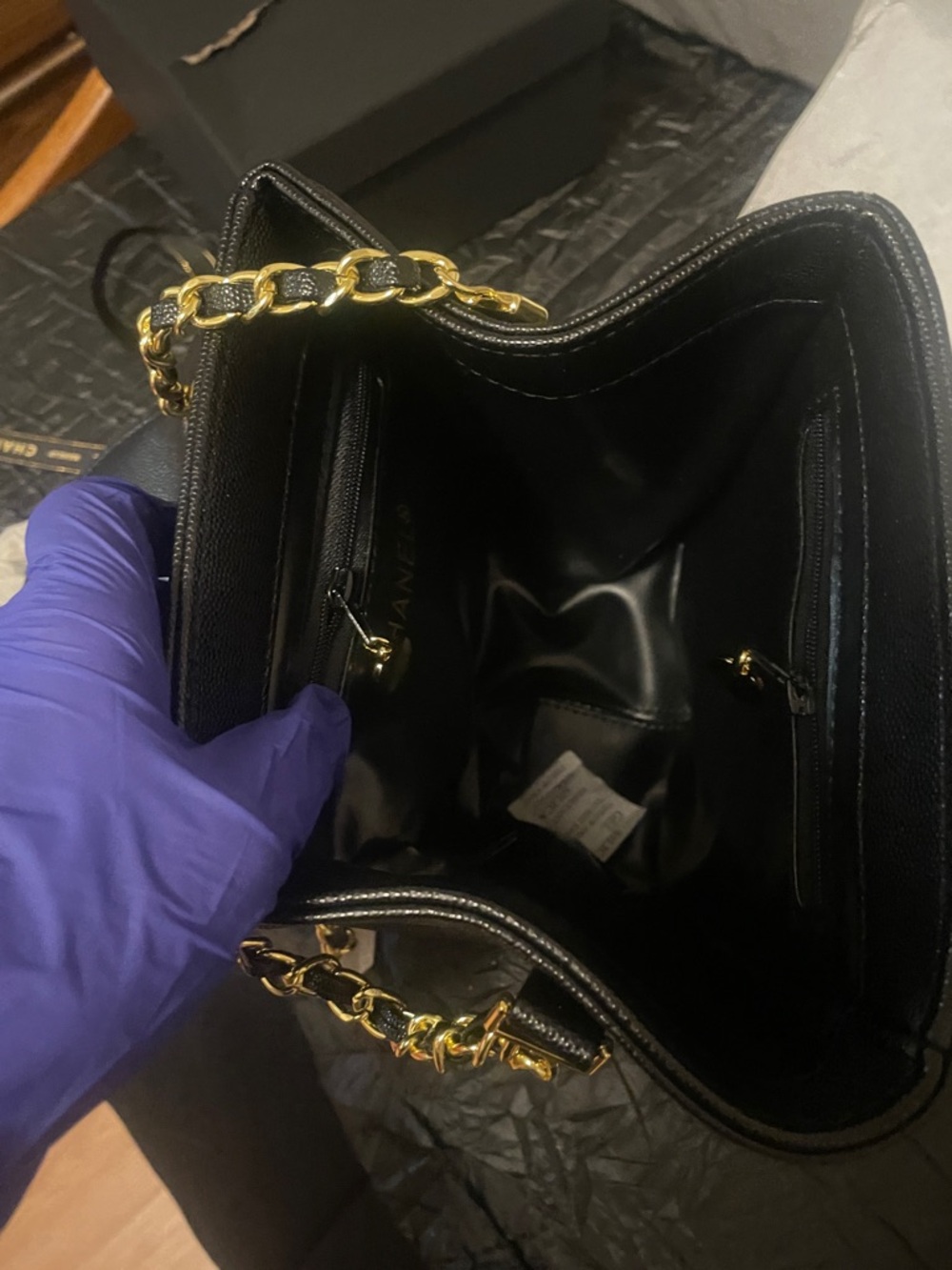 VIP/GWP Black Big boy CC Flap Crossbody Bag with Gold Hardware - Picture 10 of 17